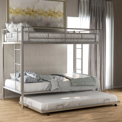 Simplie Fun Twin Over Twin Bunk Bed With Trundle