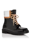 SEE BY CHLOÉ FLORRIE WOMENS PATENT LACE-UP RAIN BOOTS