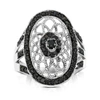 Vir Jewels 1/2 Ct Black Diamond Cocktail Ring Sterling Silver In Silver