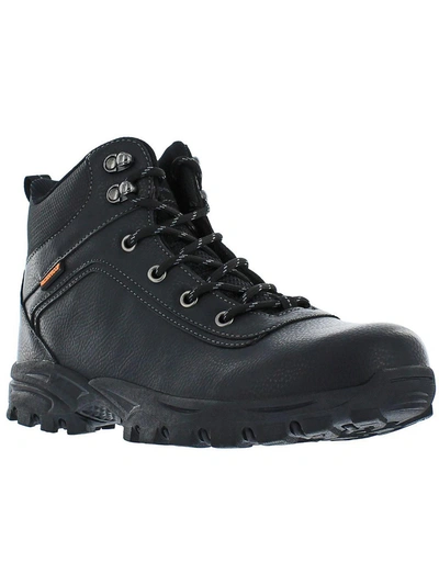 Weatherproof Vintage Jasper Mens Faux Leather Outdoor Hiking Boots In Black