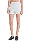 Steve Madden Jessa Womens Striped Short High-waist Shorts In White
