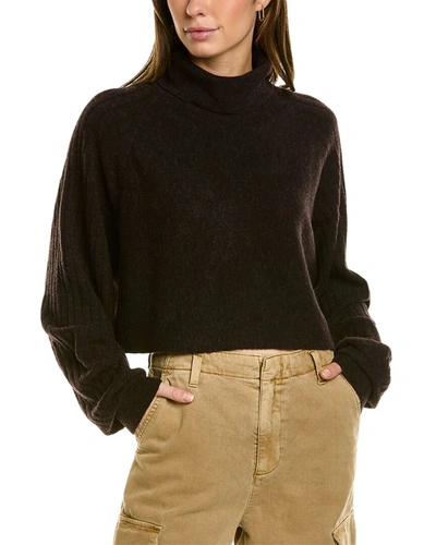 Allsaints Wick Wool Blend Crop Sweater In Black