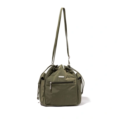 Baggallini Drawstring Crossbody Bag In Green