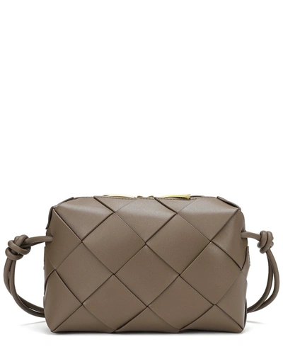 Tiffany & Fred Paris Quilted Smooth Leather Messenger Bag In Brown