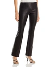 Rag & Bone Leather Flared Fit Simone Pants With Back Zip In Black
