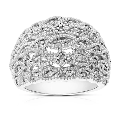 Vir Jewels Sterling Silver Diamond Ring (1/2 Ct)