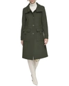 Andrew Marc Almedia Wool Blend Twill Coat In Green