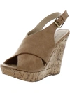 CHINESE LAUNDRY WOMENS SUEDE ANKLE STRAP WEDGE SANDALS