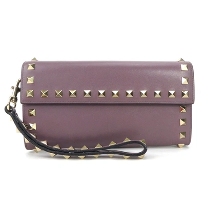 Valentino Garavani Leather Wallet () In Purple