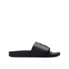 Giuseppe Zanotti Newlaburela Printed Leather Slides In Black