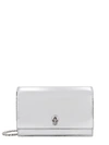 ALEXANDER MCQUEEN PATENT LEATHER SHOULDER BAG WITH ICONIC FRONTAL SKULL