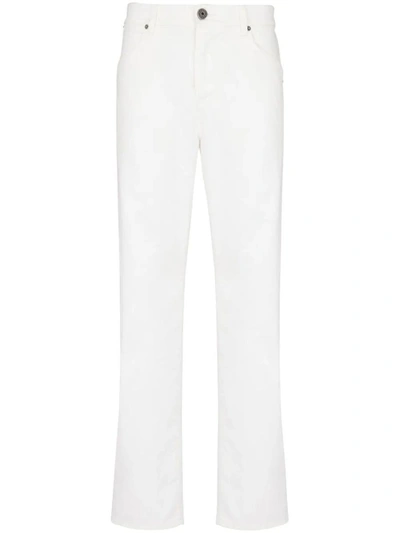 BALMAIN BALMAIN REGULAR DENIM PANTS WHITE WASH CLOTHING