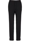Balmain Crepe Trousers In Black