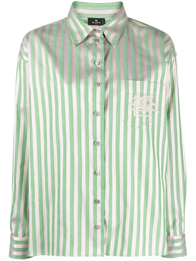 Etro Top In Green/pink