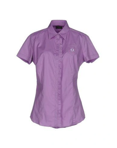 Fred Perry Shirts In Lilac