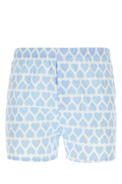 Ami Alexandre Mattiussi Heart-print Boxer Shorts In Blue