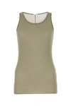 AMI ALEXANDRE MATTIUSSI AMI WOMAN DOVE GREY VISCOSE BLEND TANK TOP