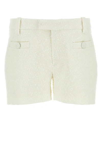 Ami Alexandre Mattiussi Ami Woman Ivory Boucle Shorts In White