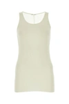 AMI ALEXANDRE MATTIUSSI AMI WOMAN IVORY VISCOSE BLEND TANK TOP