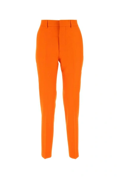 Ami Alexandre Mattiussi High-waisted Tailored Trousers In Orange