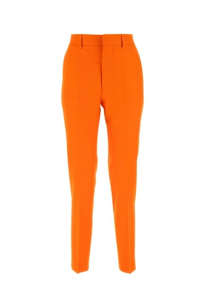 Ami Alexandre Mattiussi Ami High Waist Straight Leg Trousers In Orange
