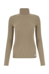 BURBERRY BURBERRY WOMAN CAPPUCCINO WOOL BLEND SWEATER