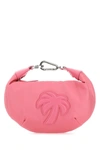 PALM ANGELS PALM ANGELS WOMAN DARK PINK FABRIC BIG PALM HANDBAG