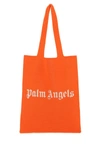 PALM ANGELS PALM ANGELS WOMAN ORANGE WOOL BLEND SHOPPING BAG