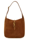 SAINT LAURENT SAINT LAURENT WOMAN BROWN SUEDE SMALL LE 5 Ã  7 SOFT SHOULDER BAG