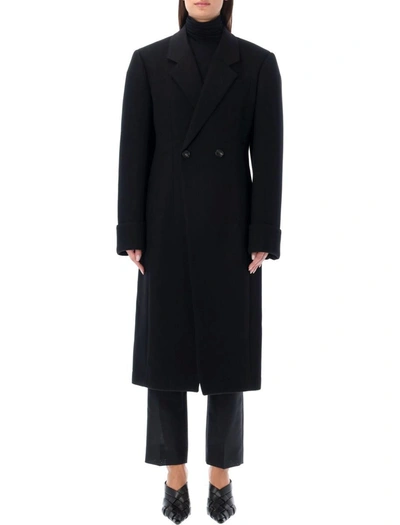Bottega Veneta Structured Coat In Black