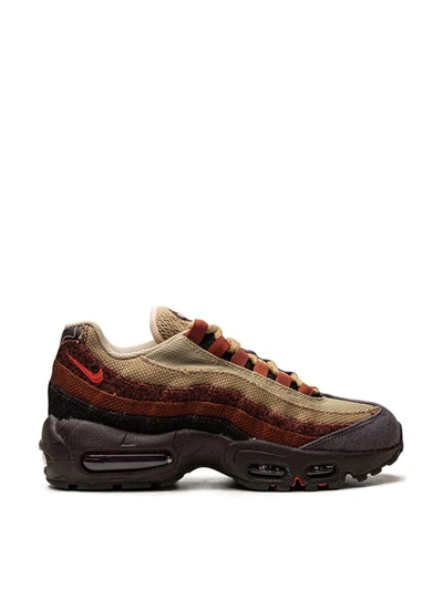 Nike Air Max 95 Anatomy Mesh, Canvas And Faux Suede Trainers In Brown