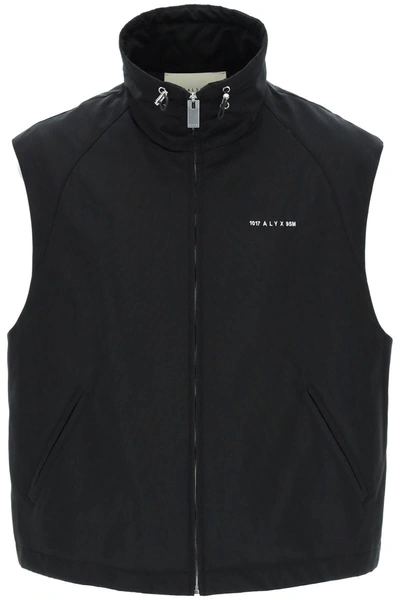 Alyx Logo-print Zip-up Vest In Black