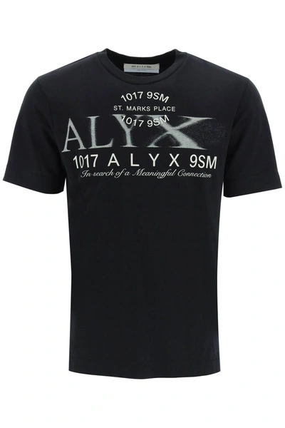 Alyx 1017  9sm Collection Logo Short Sleeve T-shirt Tshirt In Black Cotton