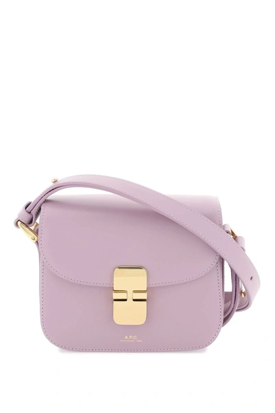 A.p.c. Grace Leather Crossbody Bag In Purple