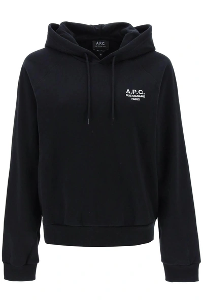 A.p.c. 'serena' Hoodie With Logo Embroidery In Black