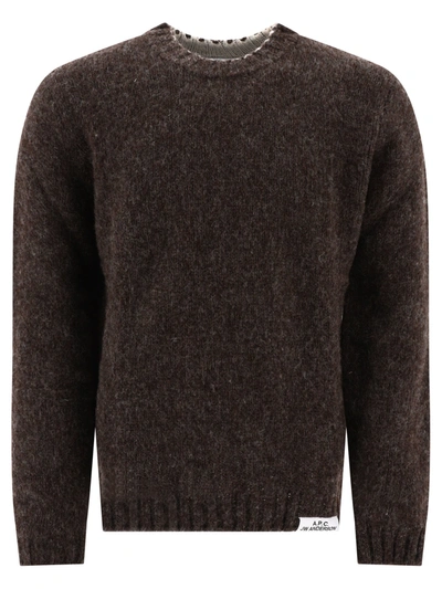 Apc Jw Anderson Ange Wool Sweater In Brown