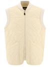 Apc Ivory Cotton Blend Vest In Beige