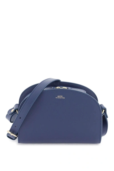 Apc A.p.c. Demi-lune Mini Crossbody Bag In Blue