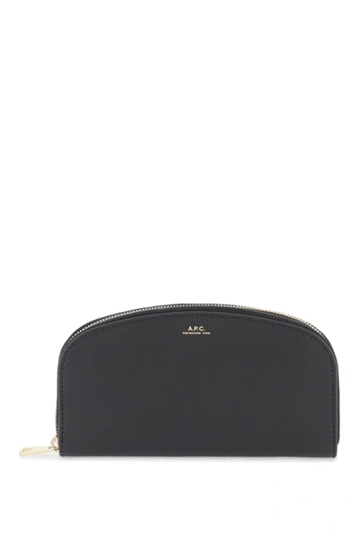 Apc A.p.c. Demi Lune Wallet In Black