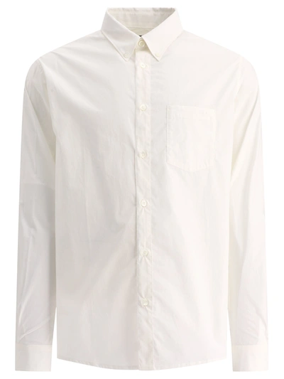 A.p.c. Edouard Logo Shirt In White