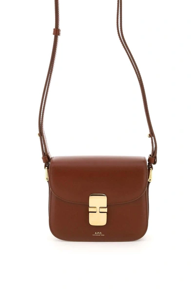 Apc Grace Small Crossbody Bags Bordeaux In Brown