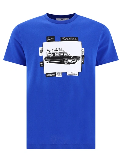 A.p.c. T-shirt  X Jw Anderson In Blue