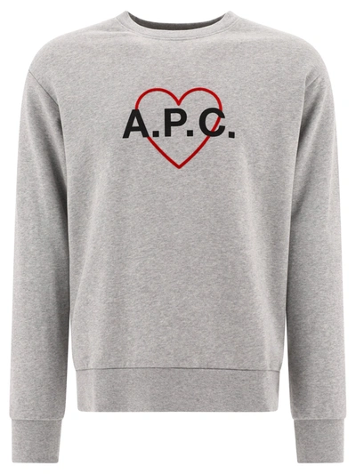 A.p.c. "leon" Sweatshirt In Grey