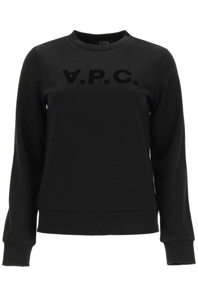 A.p.c. Sweatshirt Logo In Black