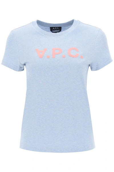 Apc V.p.c. Logo T-shirt In Light Blue
