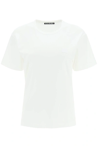 Acne Studios Face Logo T-shirt In White