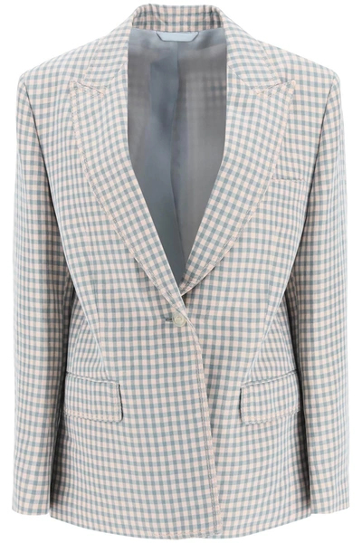 Acne Studios Woman Blazer Light Pink Size 4 Linen, Viscose In Multi