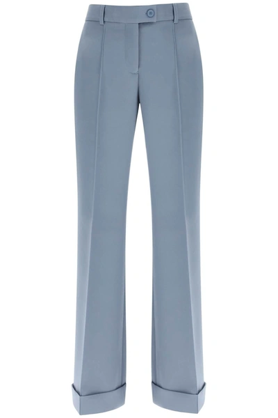 Acne Studios Twill Flared Pants In Light Blue