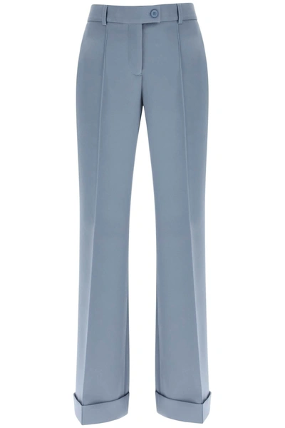 Acne Studios Twill Flared Trousers In Multicolor