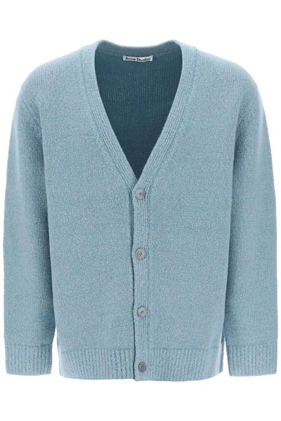 Acne Studios Cardigan Jumper In Light Blue